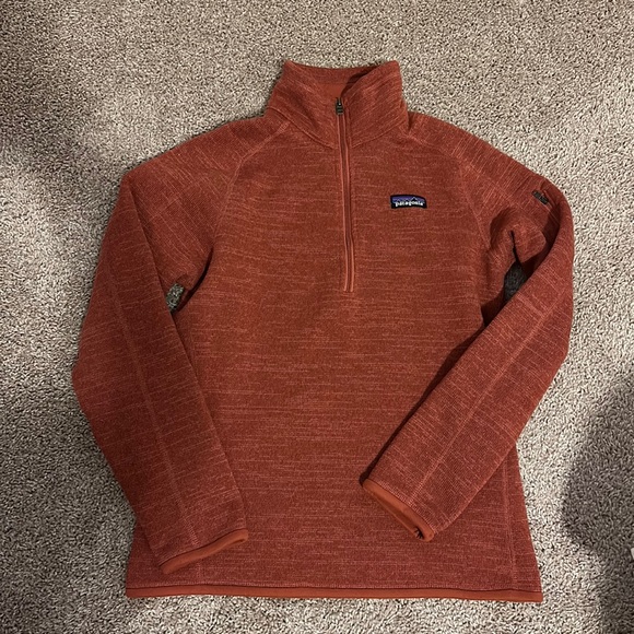 Patagonia Tops - Patagonia Fleece Lined Quarter Zip - Burnt Orange, Women’s Size Small
